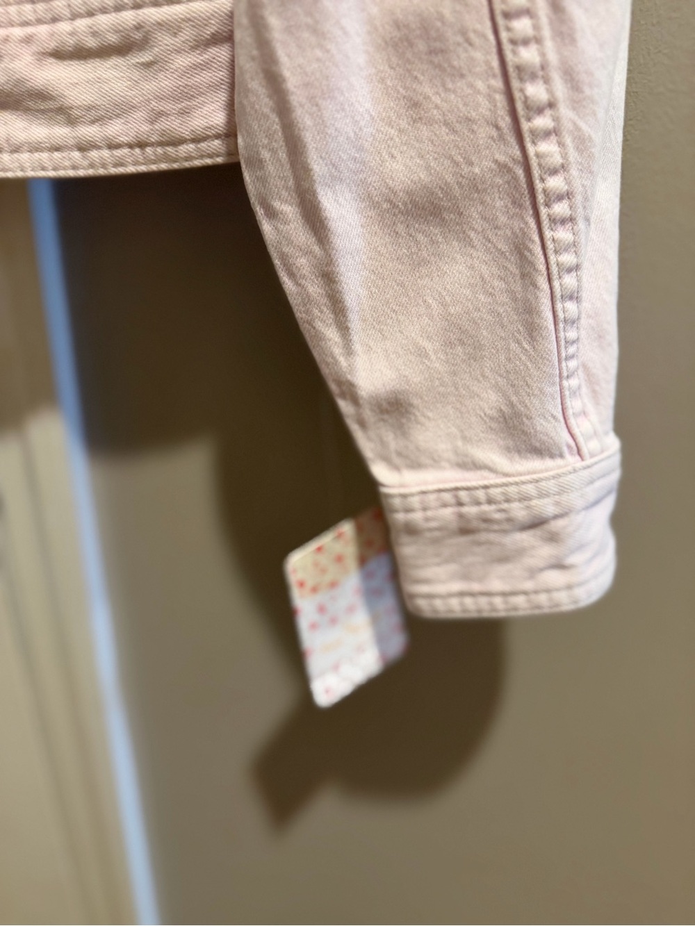 Free People Pastel Pink Cropped Denim Jacket - Picture 3 of 6